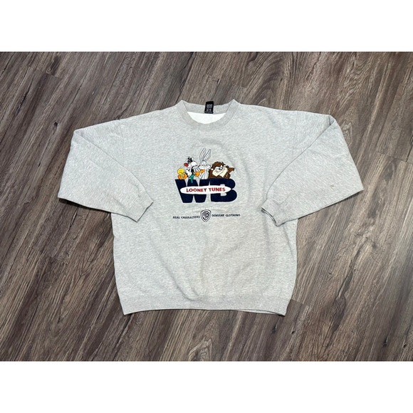 Warner Bros. Other - Vintage 96’ Looney Tunes Embroidered Crewneck Sweatshirt Warner Bros Sz L Tweety